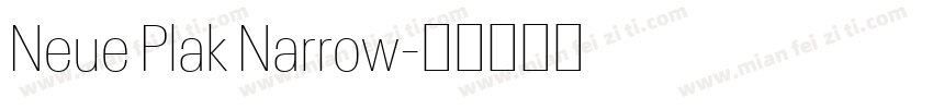 Neue Plak Narrow字体转换